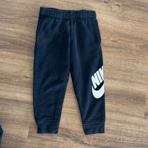 Nike Black Jogger Sweatpants with White Logo